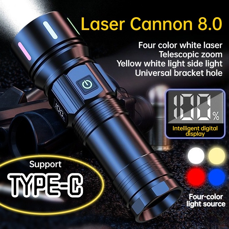 Camping Lantern - Strong Light LED Flashlight Telescopic Zoom
