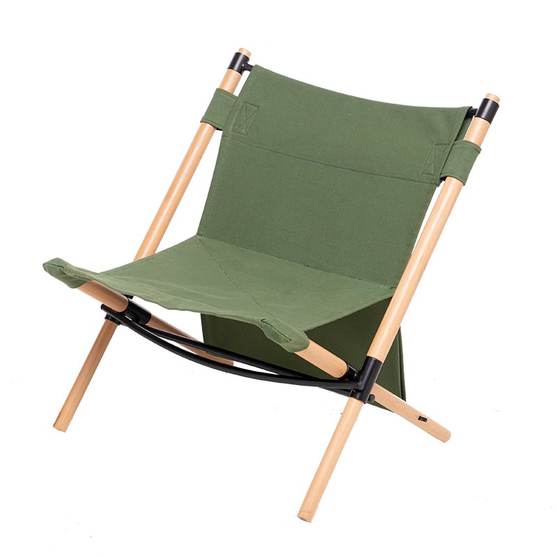 Outdoor Camping Recliner - Portable Solid Wood Chair For Outdoor