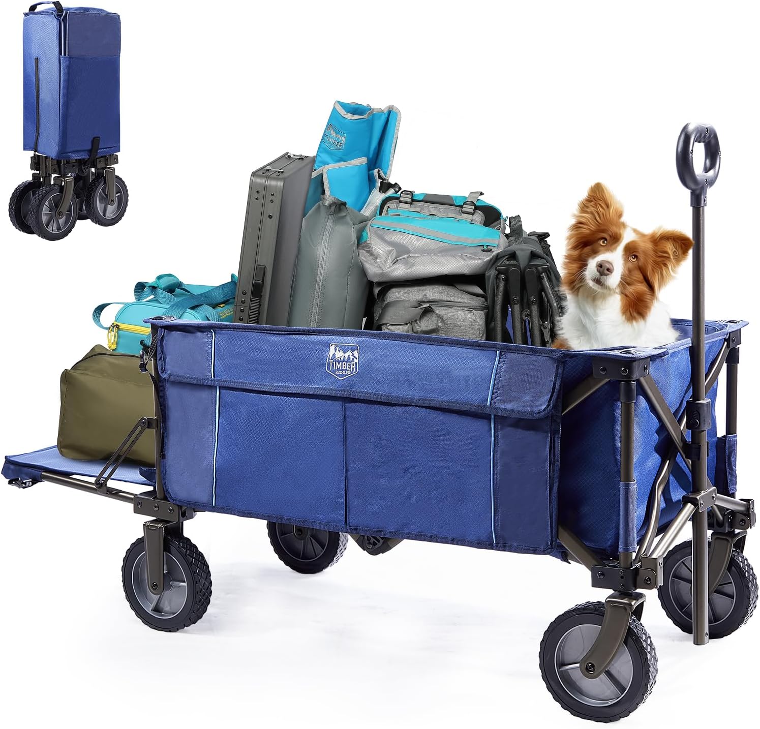 Outdoor Camping Shop - Heavy Duty Collapsible Folding Wagon Cart