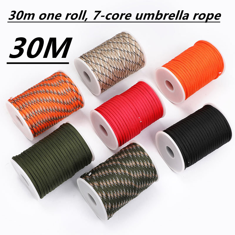 Outdoor Camping Umbrella - 5M/15M/30M 7-Core 550 Paracord 4mm Parachute