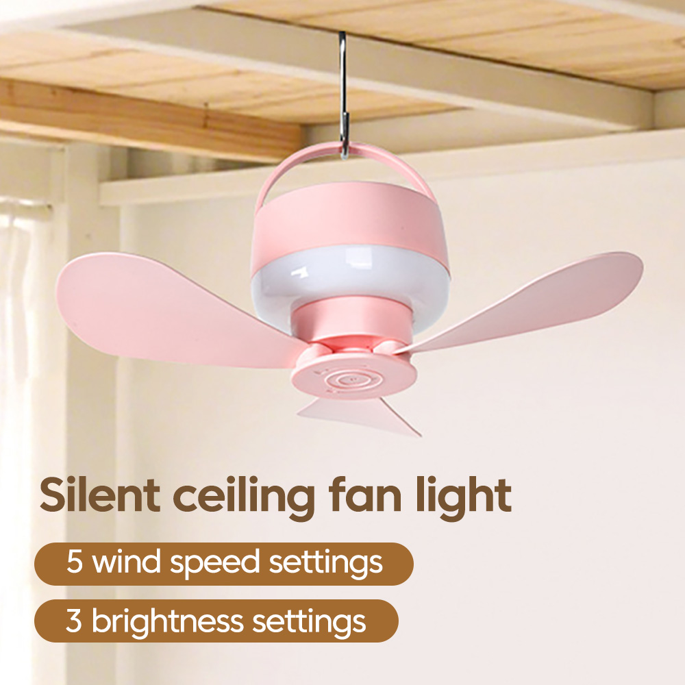 Outdoor Camping Fans - Remote Controlled LED Multi-functional Small Ceiling