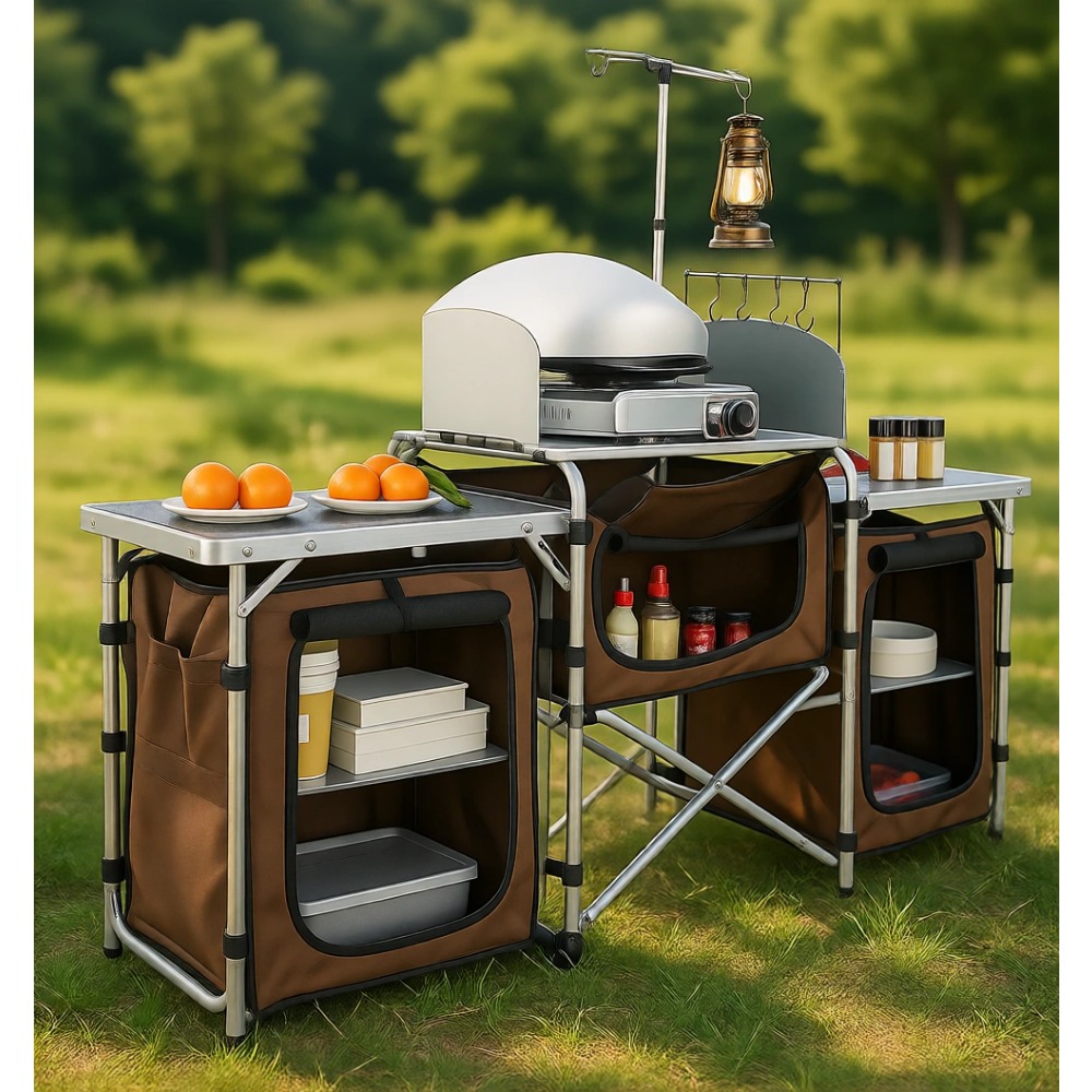 Folding Camping Kitchen Table  - Outdoor Camping Kitchen Setup recensione e prezzo