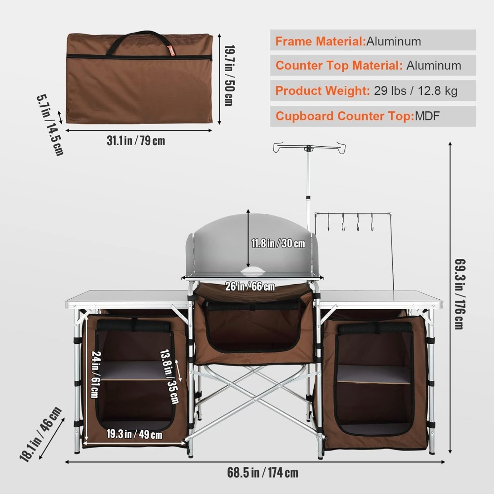 Folding Camping Kitchen Table  - Outdoor Camping Kitchen Setup recensione e prezzo
