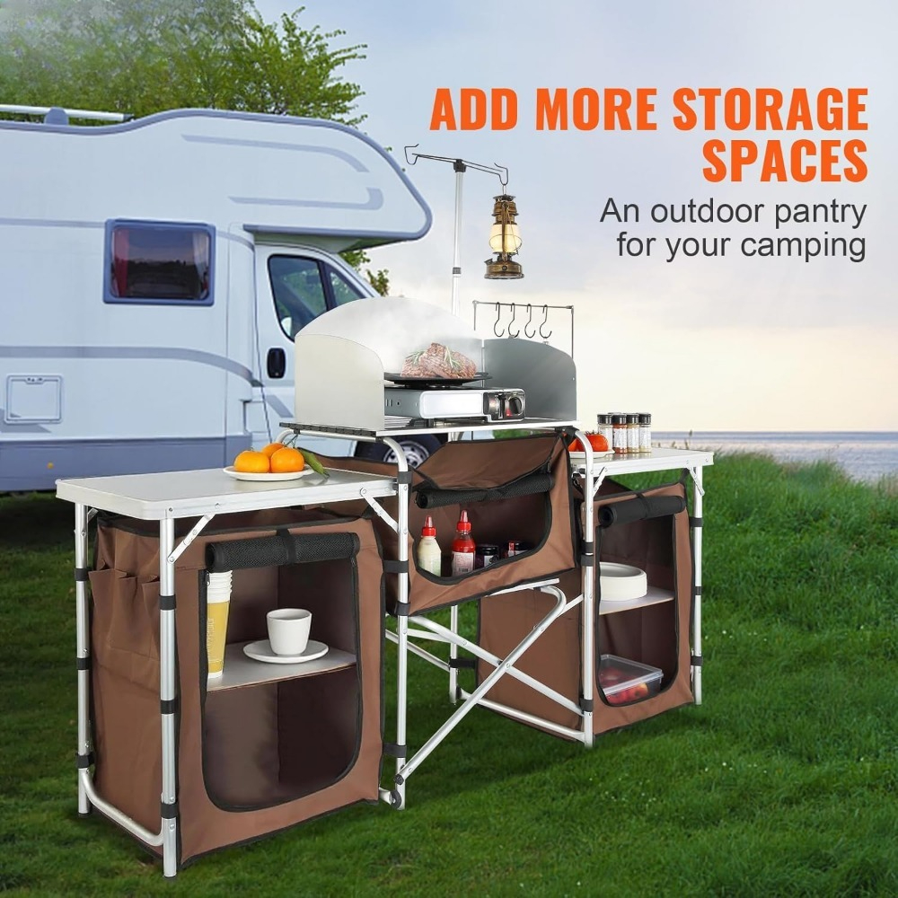Folding Camping Kitchen Table  - Outdoor Camping Kitchen Setup recensione e prezzo