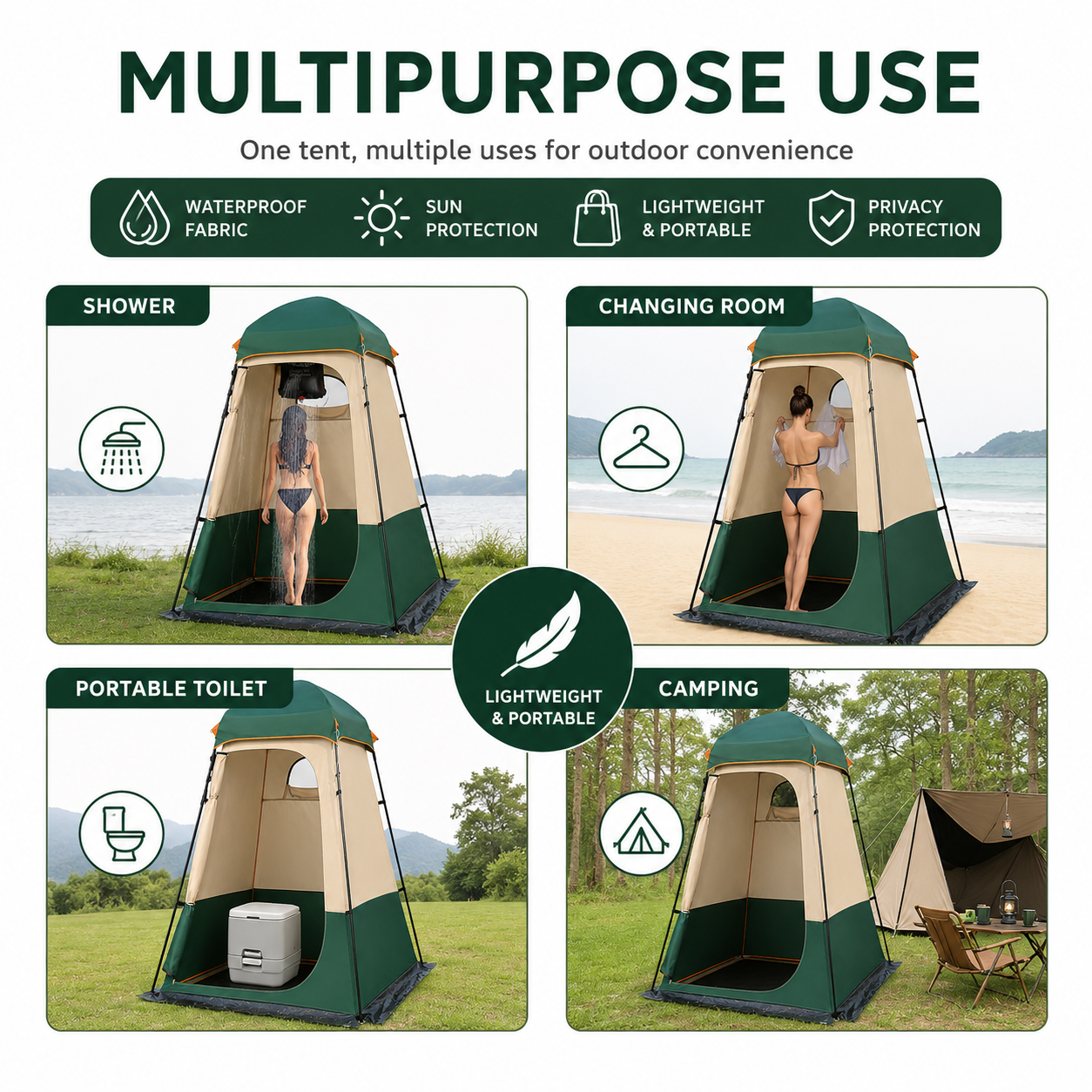 Portable Shower Tent Outdoor P - Outdoor Camping Toilet Tent recensione e prezzo