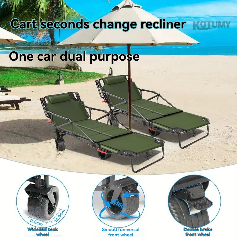 Foldable Camping Wagon with Ta - Outdoor Camping Recliner recensione e prezzo