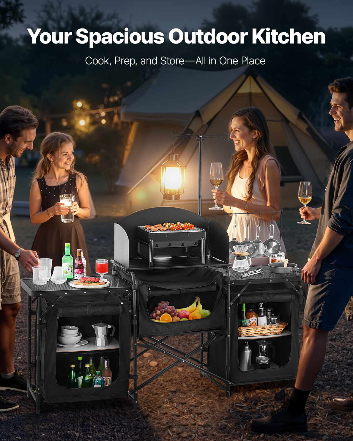 SucceBuy Camping Kitchen Table - Outdoor Camping Kitchen Setup recensione e prezzo