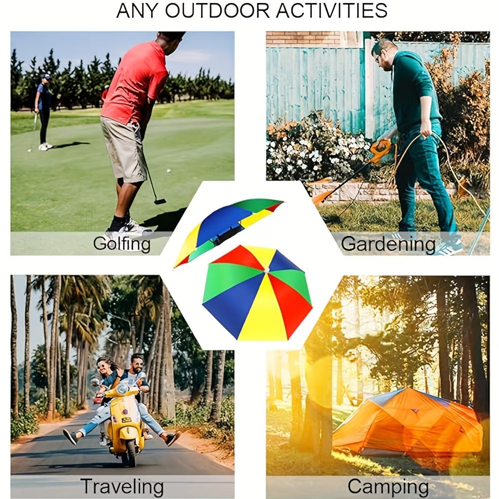 Elastic Headband Umbrella Hat, - Outdoor Camping Umbrella recensione e prezzo