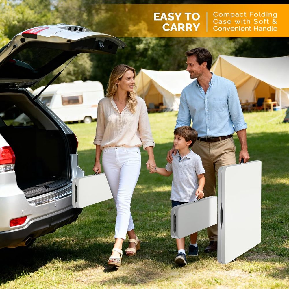 White olding Picnic Table Set  - Camping Outdoor Or Indoor recensione e prezzo