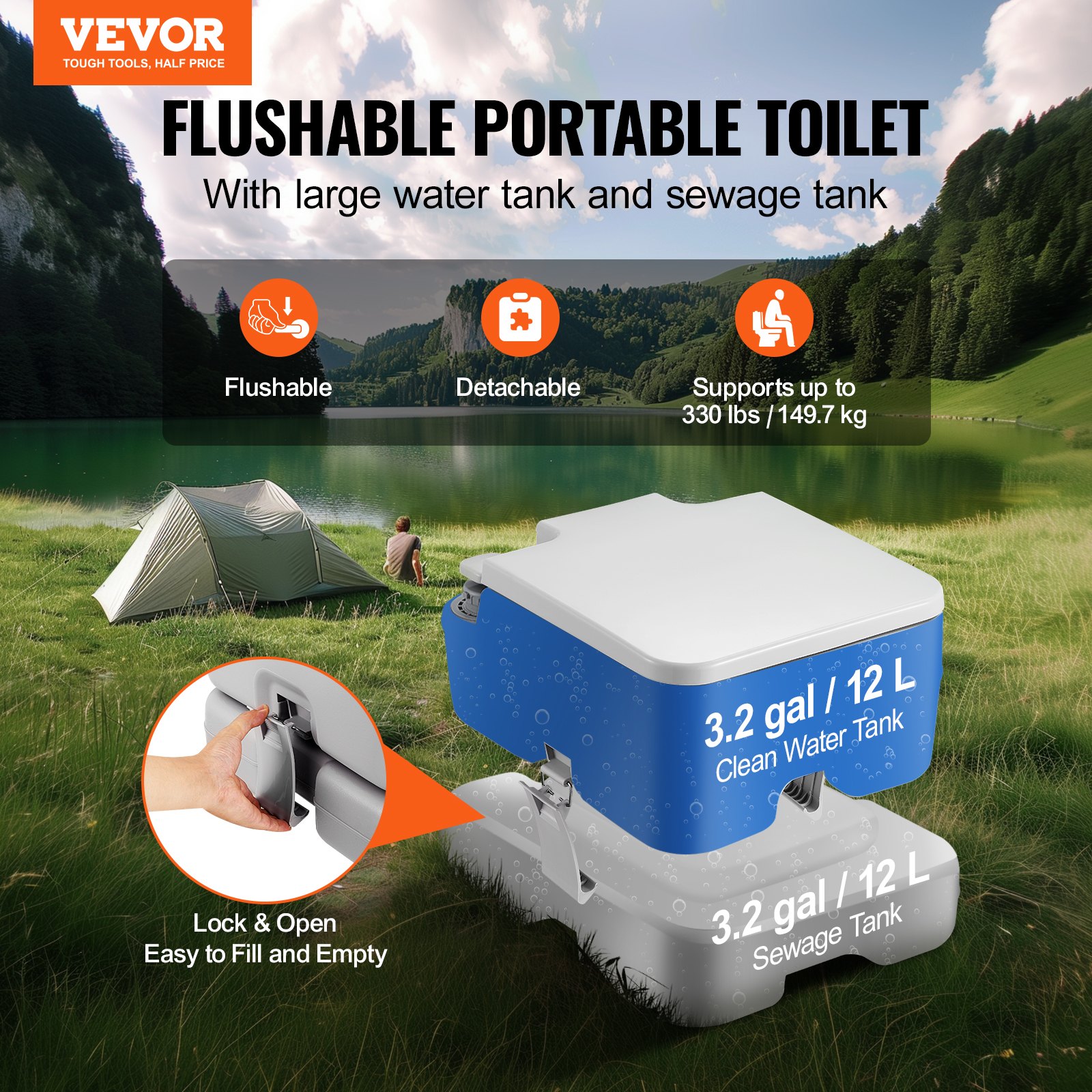 Portable Toilet For Camping Wi - Portable Camp Toilet recensione e prezzo