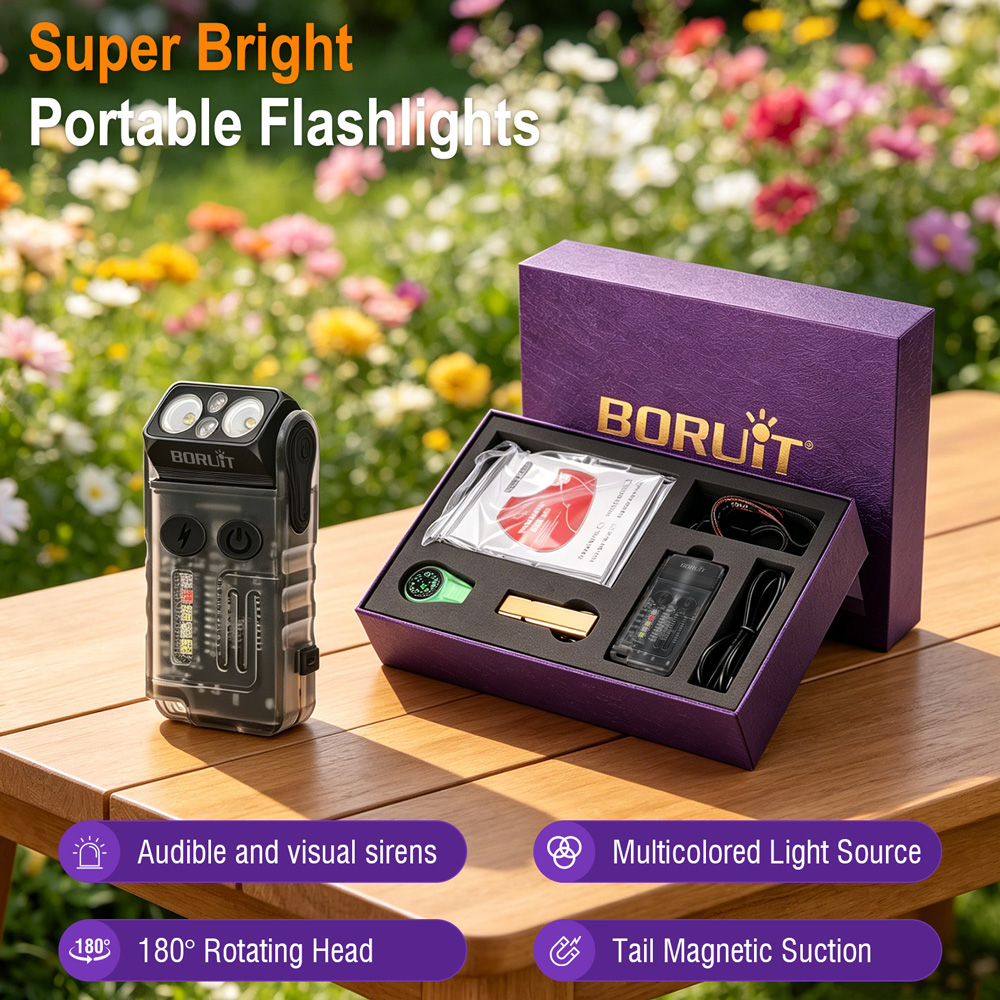 BORUiT V20 EDC Flashlight 1000 - Outdoor Camping Glamping Share recensione e prezzo