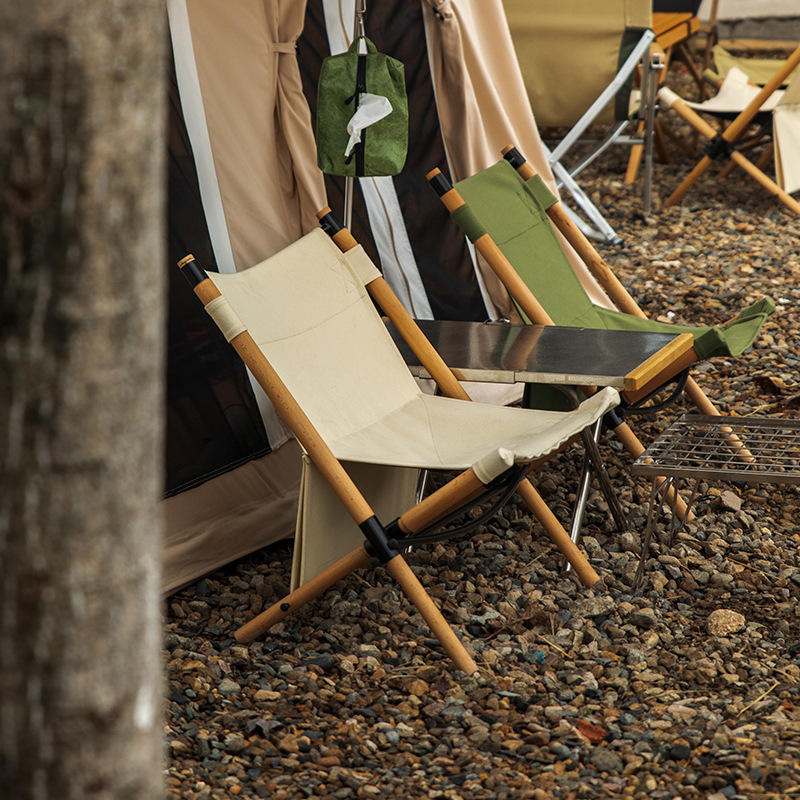 Portable Solid Wood Chair For  - Outdoor Camping Recliner recensione e prezzo