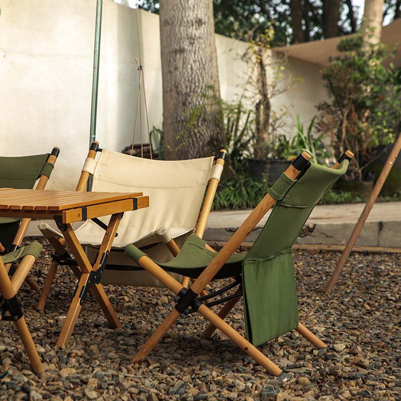 Portable Solid Wood Chair For  - Outdoor Camping Recliner recensione e prezzo