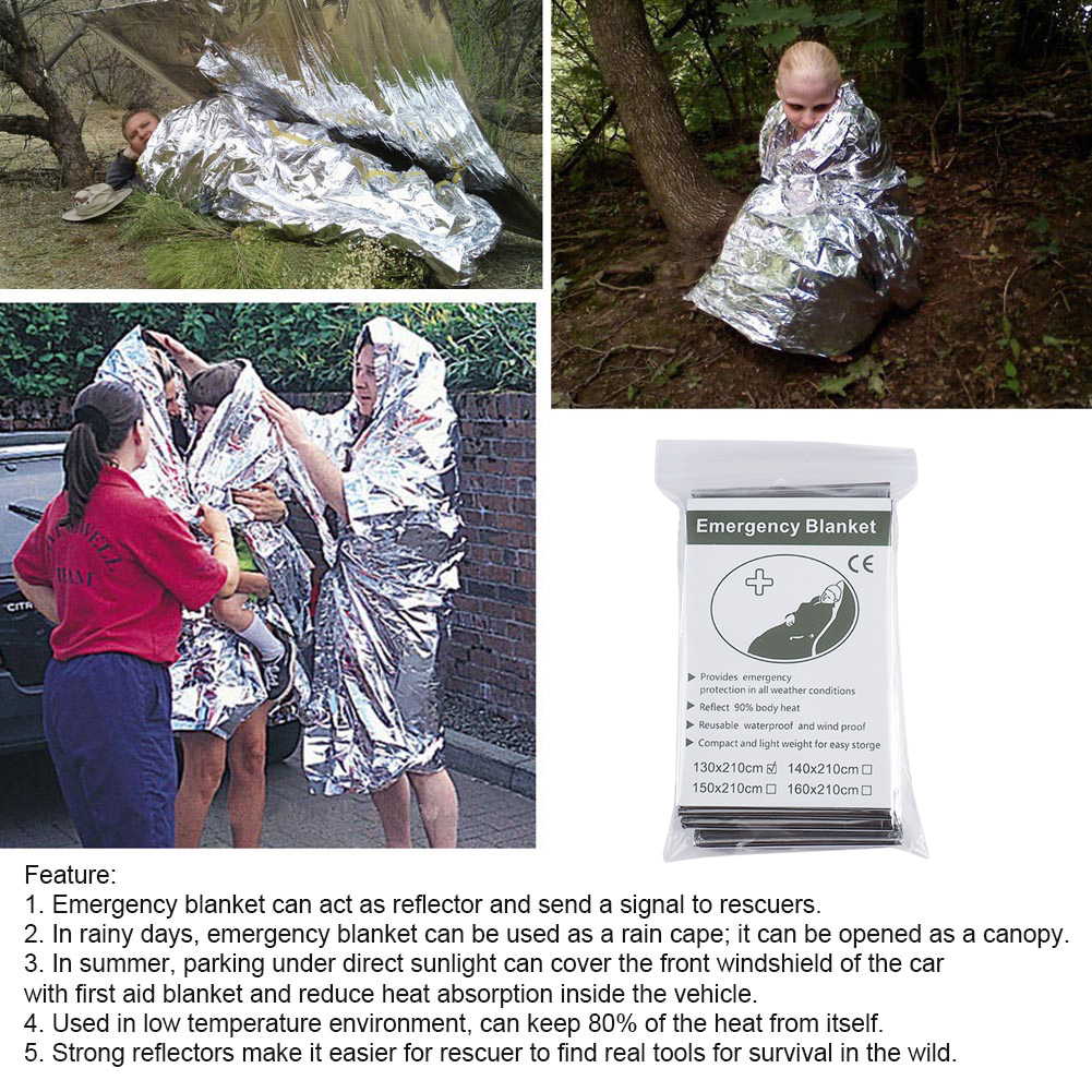 1-10PCS Emergency Thermal Blan - Outdoor Camping Carpet recensione e prezzo