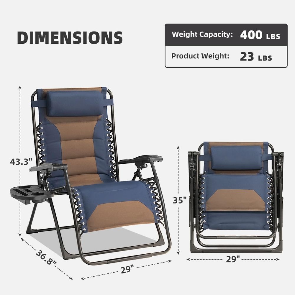 Oversized Padded Recliner Chai - Outdoor Camping Recliner recensione e prezzo