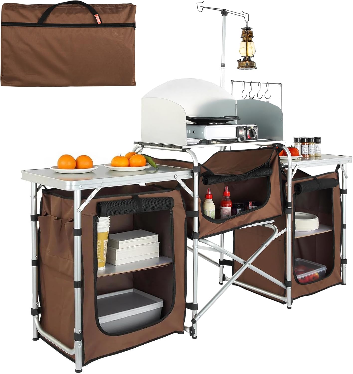 Folding Camping Kitchen Table  - Outdoor Camping Kitchen Setup recensione e prezzo