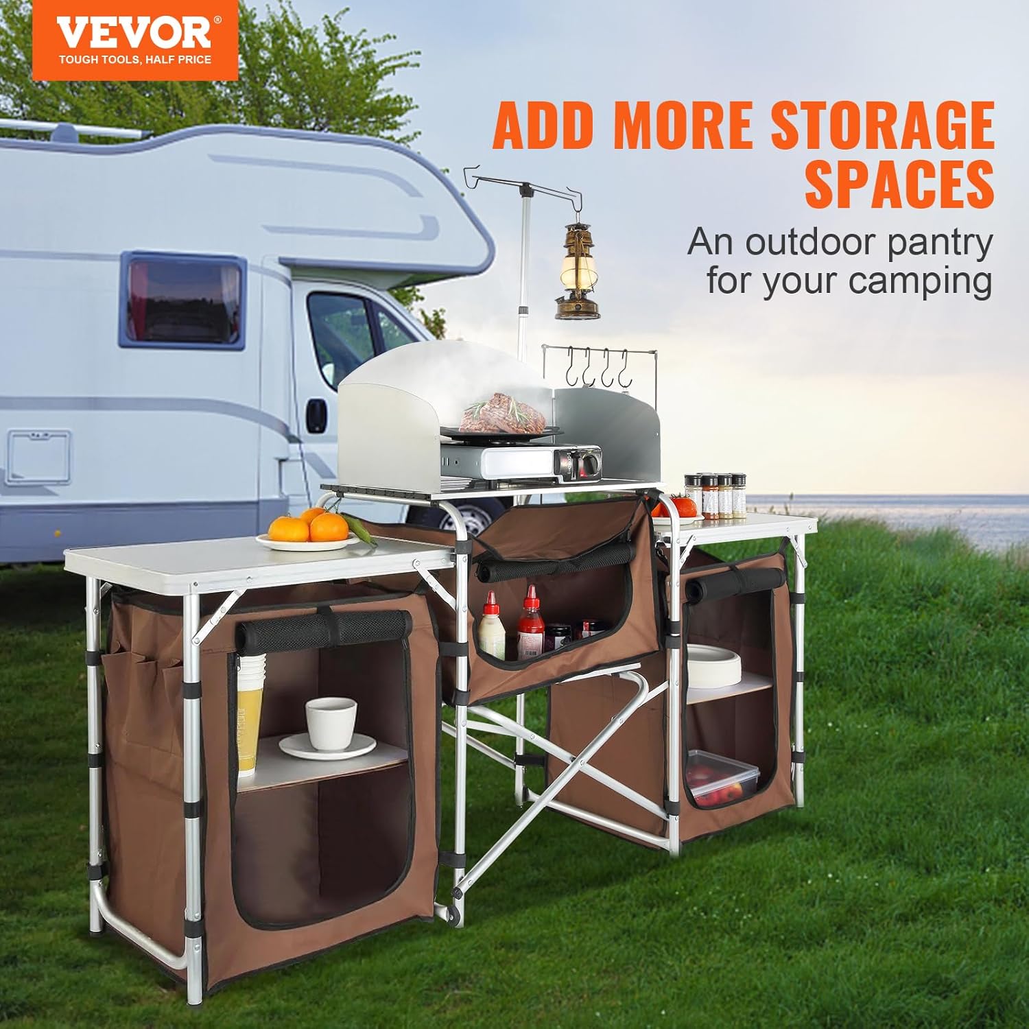 Folding Camping Kitchen Table  - Outdoor Camping Kitchen Setup recensione e prezzo