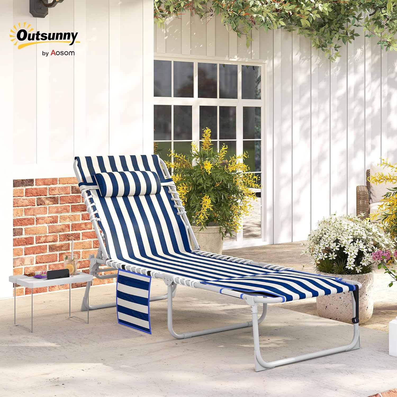 5-Position Reclining Chaise Lo - Outdoor Camping Recliner recensione e prezzo