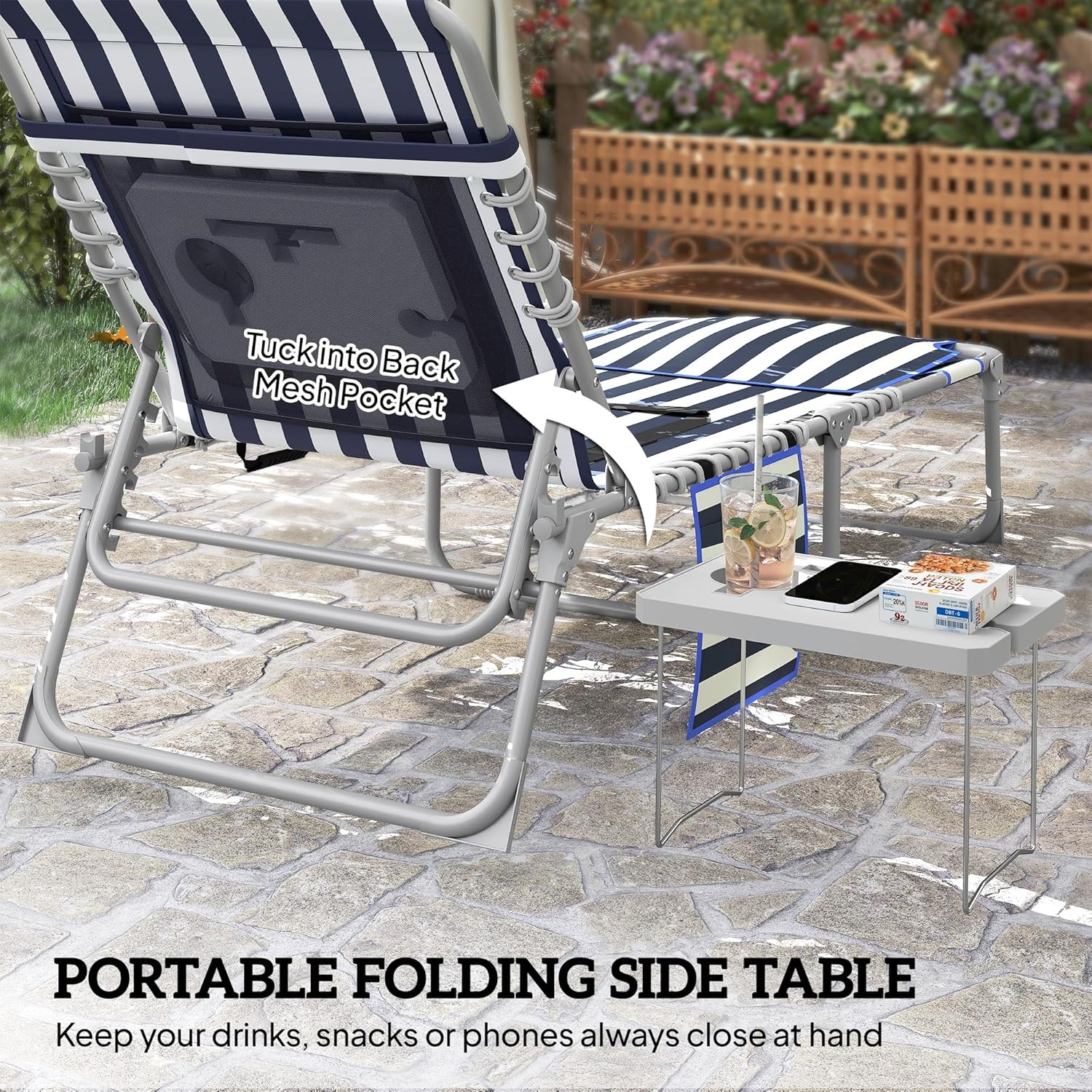 5-Position Reclining Chaise Lo - Outdoor Camping Recliner recensione e prezzo