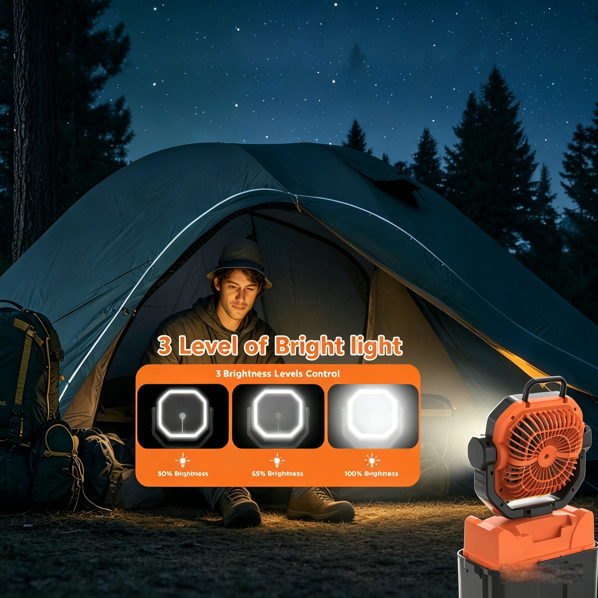 30000mAh Spray Camping Fan wit - Outdoor Camping Fans recensione e prezzo
