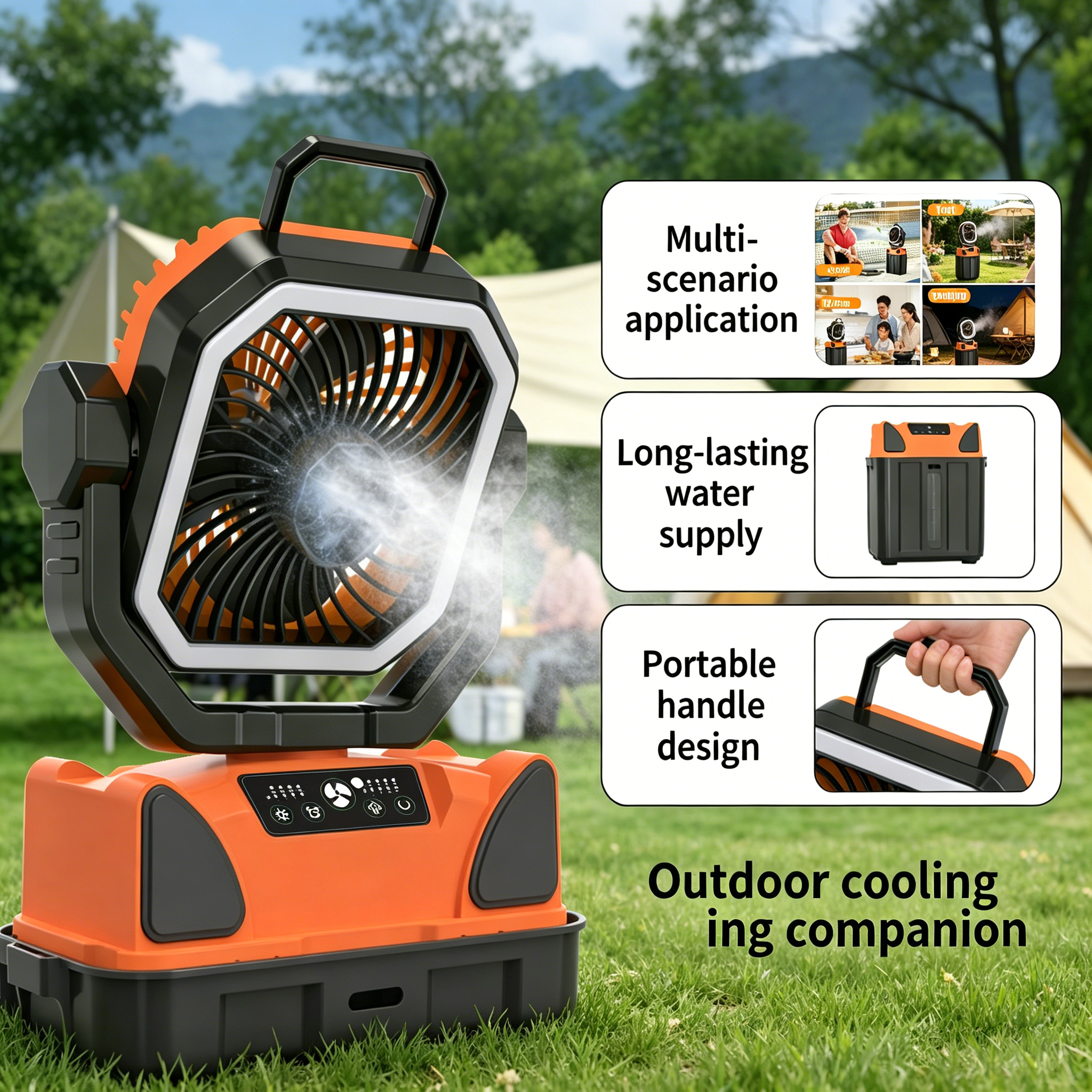 30000mAh Spray Camping Fan wit - Outdoor Camping Fans recensione e prezzo