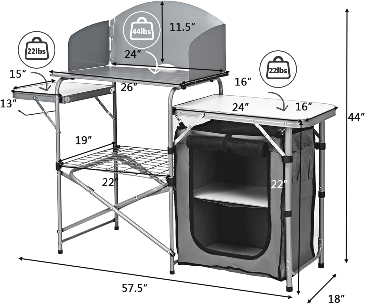 Folding Camping Kitchen Table  - Outdoor Camping Kitchen Setup recensione e prezzo