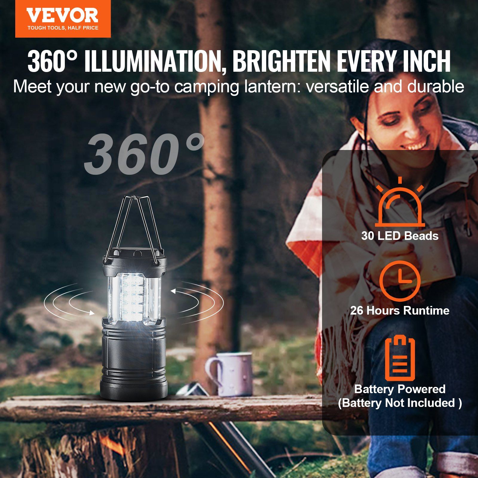 Set of 4 Collapsible LED Campi - Camping Lantern recensione e prezzo