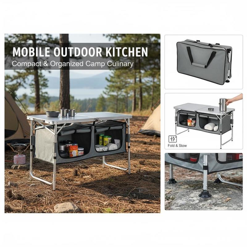 Camping Kitchen Table, Quick s - Outdoor Camping Kitchen Setup recensione e prezzo