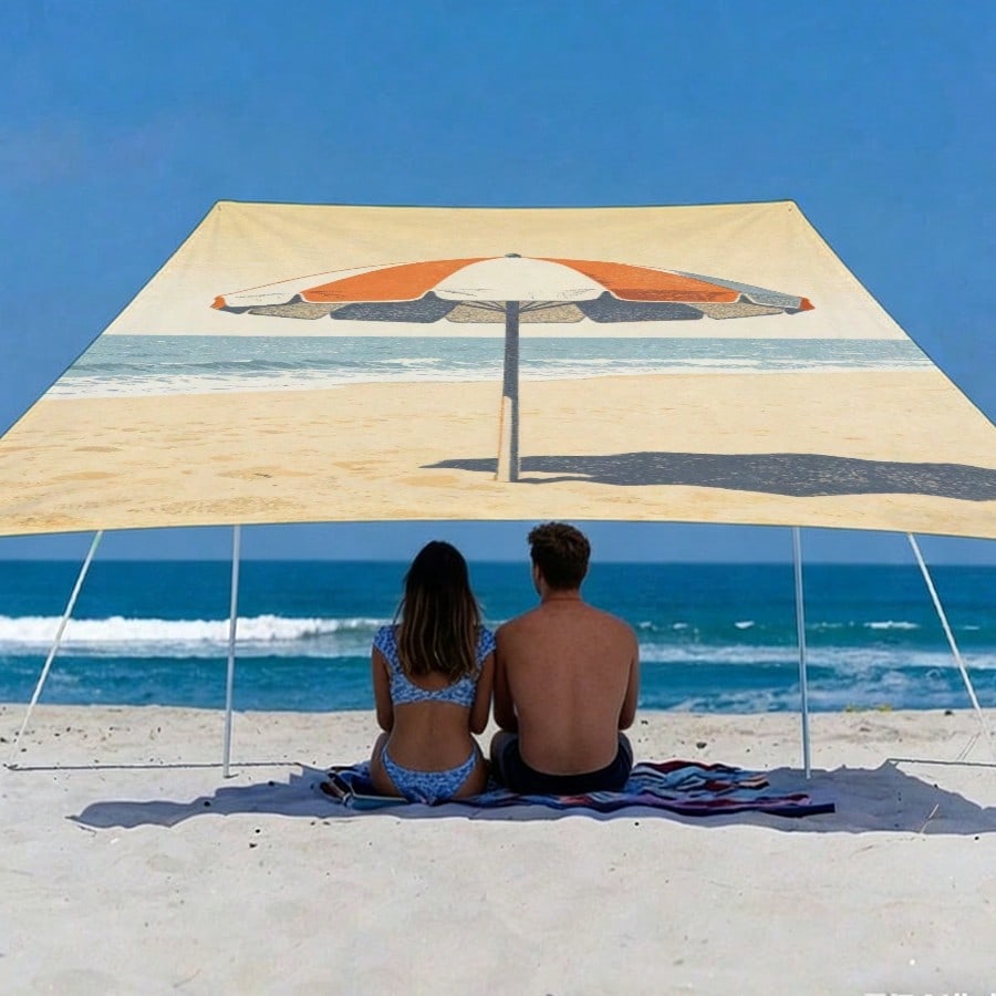 1pc Beach Sunshade Cloth, Outd - Outdoor Camping Umbrella recensione e prezzo