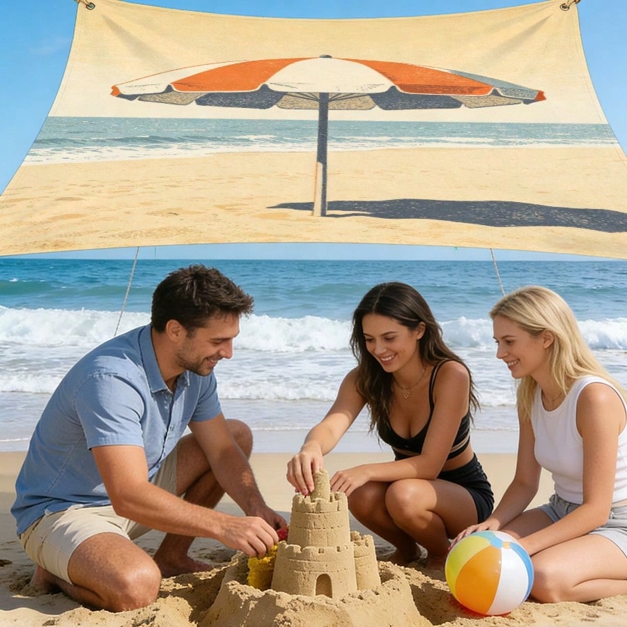 1pc Beach Sunshade Cloth, Outd - Outdoor Camping Umbrella recensione e prezzo