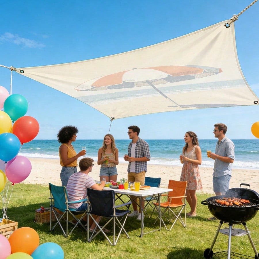 1pc Beach Sunshade Cloth, Outd - Outdoor Camping Umbrella recensione e prezzo