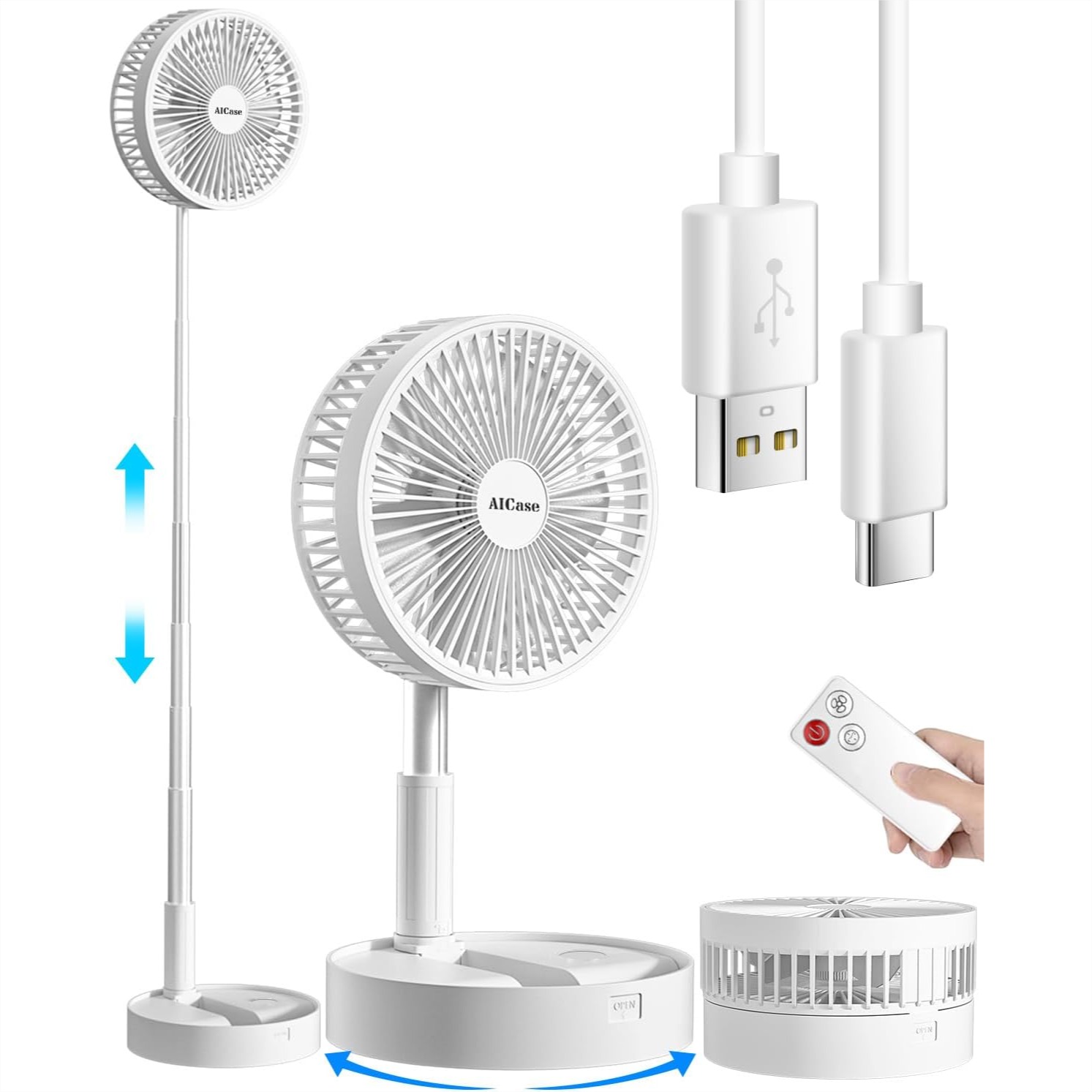 Folding Portable Stand Fan wit - Outdoor Camping Fans recensione e prezzo