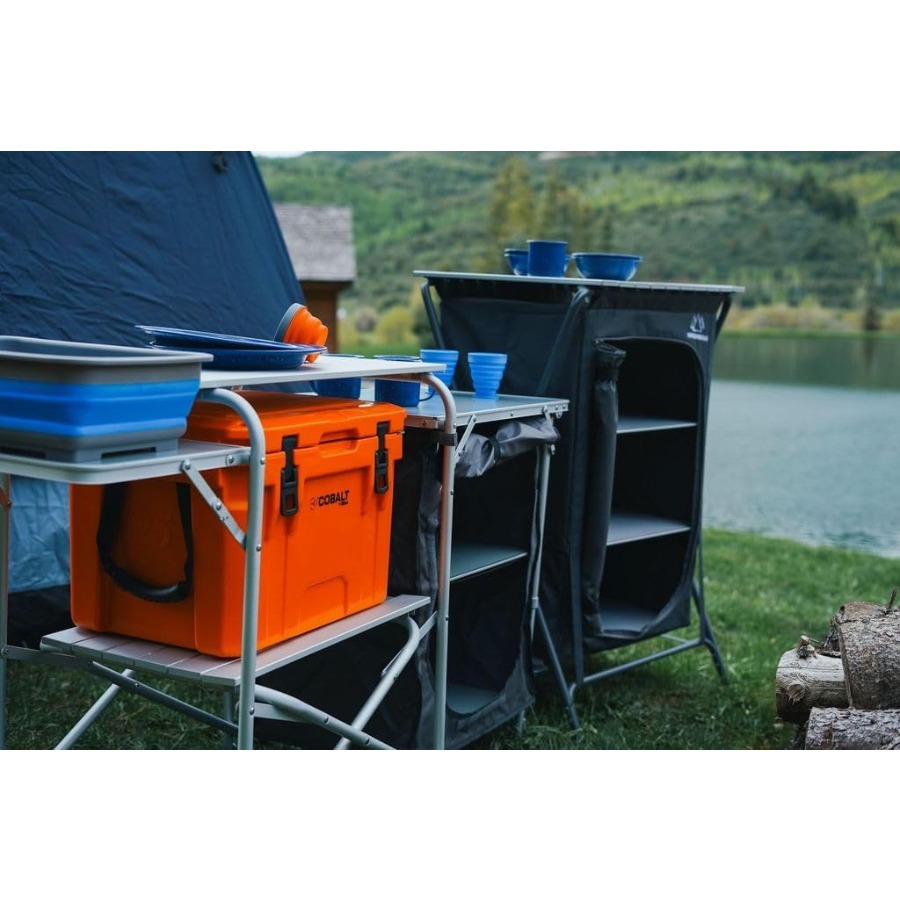Deluxe Roll Top Kitchen Table  - Outdoor Camping Kitchen Setup recensione e prezzo