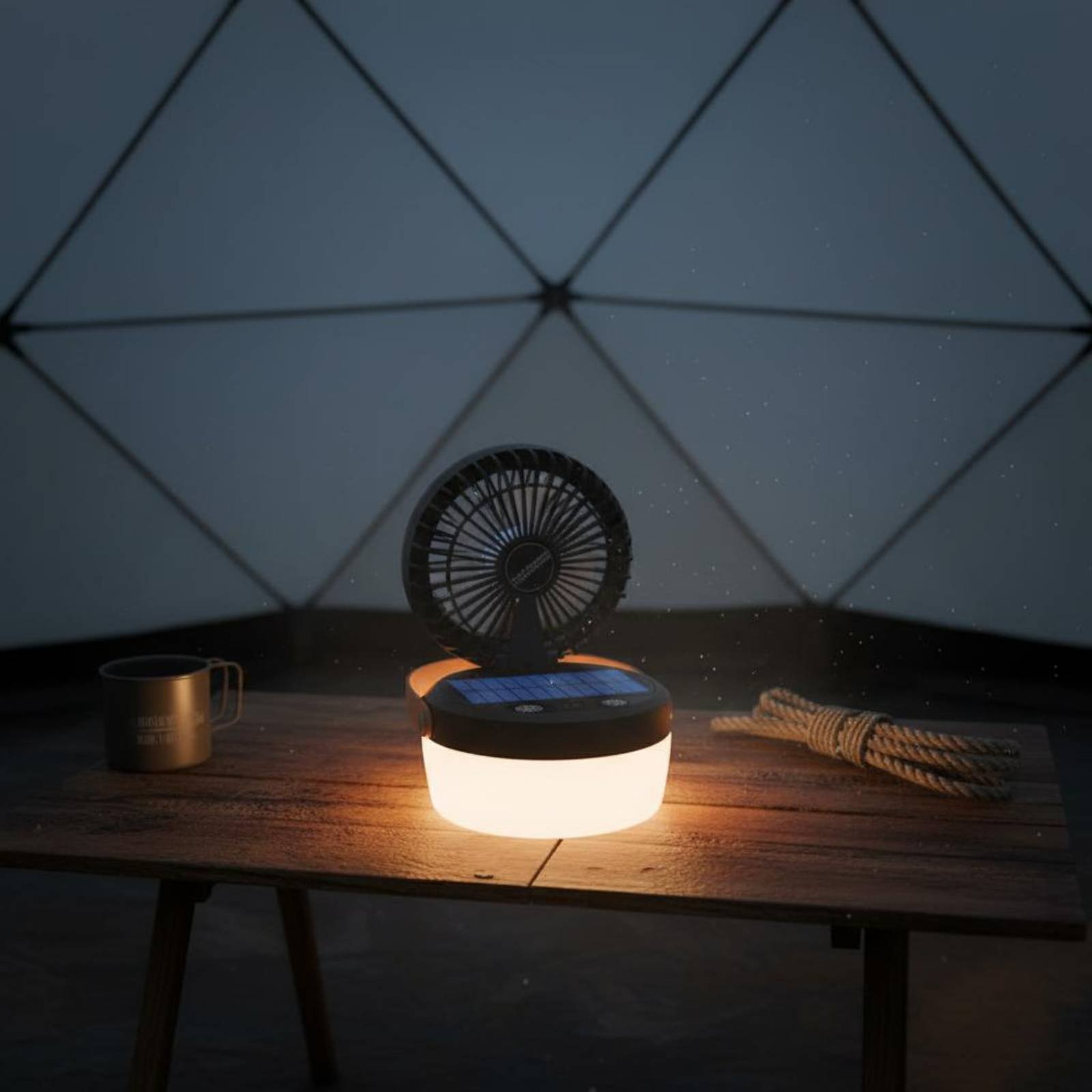 Solar Camping Fan Lantern Fold - Outdoor Camping Fans recensione e prezzo
