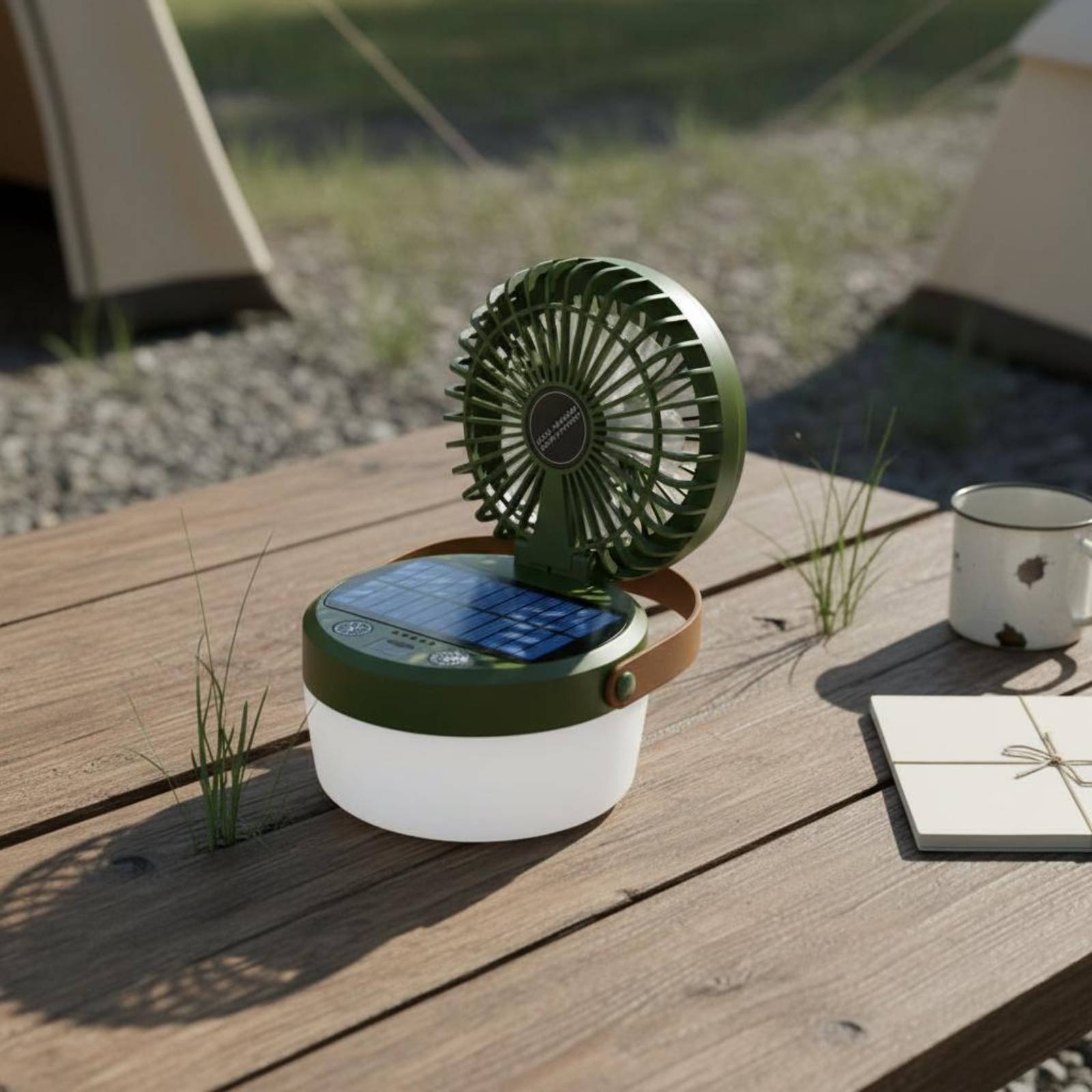 Solar Camping Fan Lantern Fold - Outdoor Camping Fans recensione e prezzo
