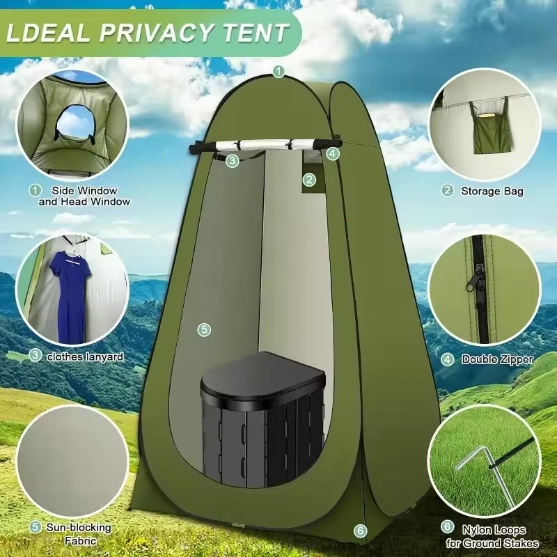 ‌Portable Pop-Up Toilet Tent P - Outdoor Camping Toilet Tent recensione e prezzo