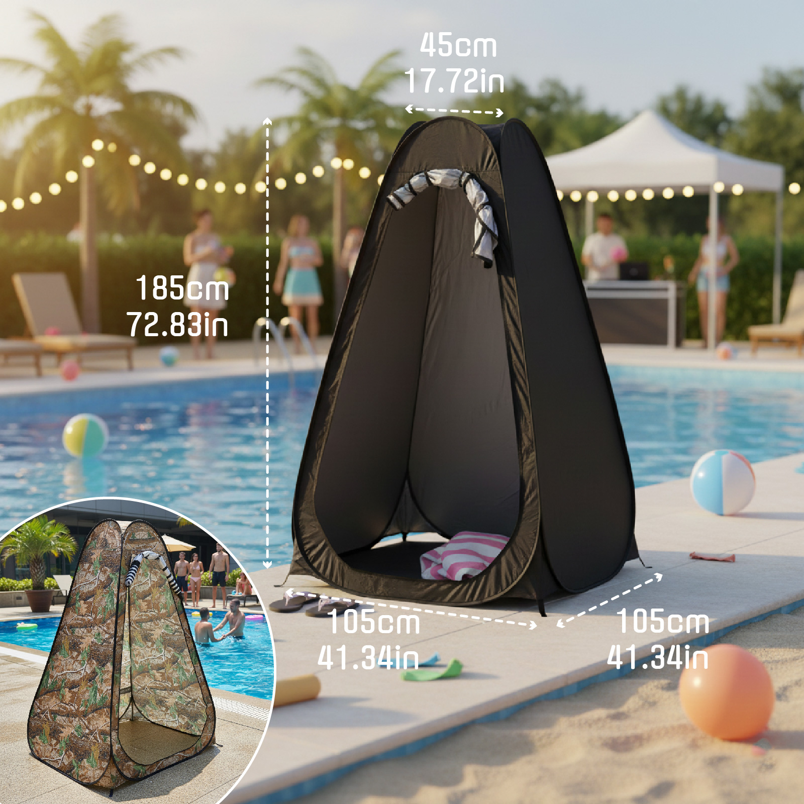 Portable Pop-Up Privacy Tent f - Outdoor Camping Toilet Tent recensione e prezzo