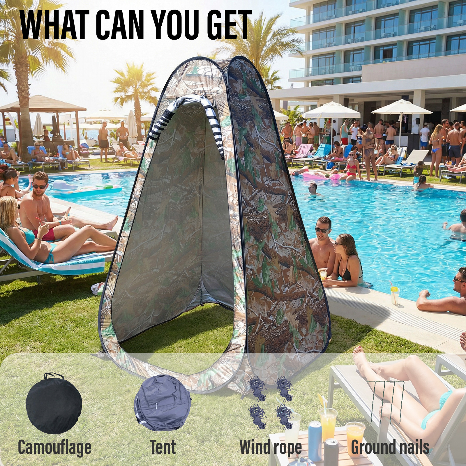 Portable Pop-Up Privacy Tent f - Outdoor Camping Toilet Tent recensione e prezzo
