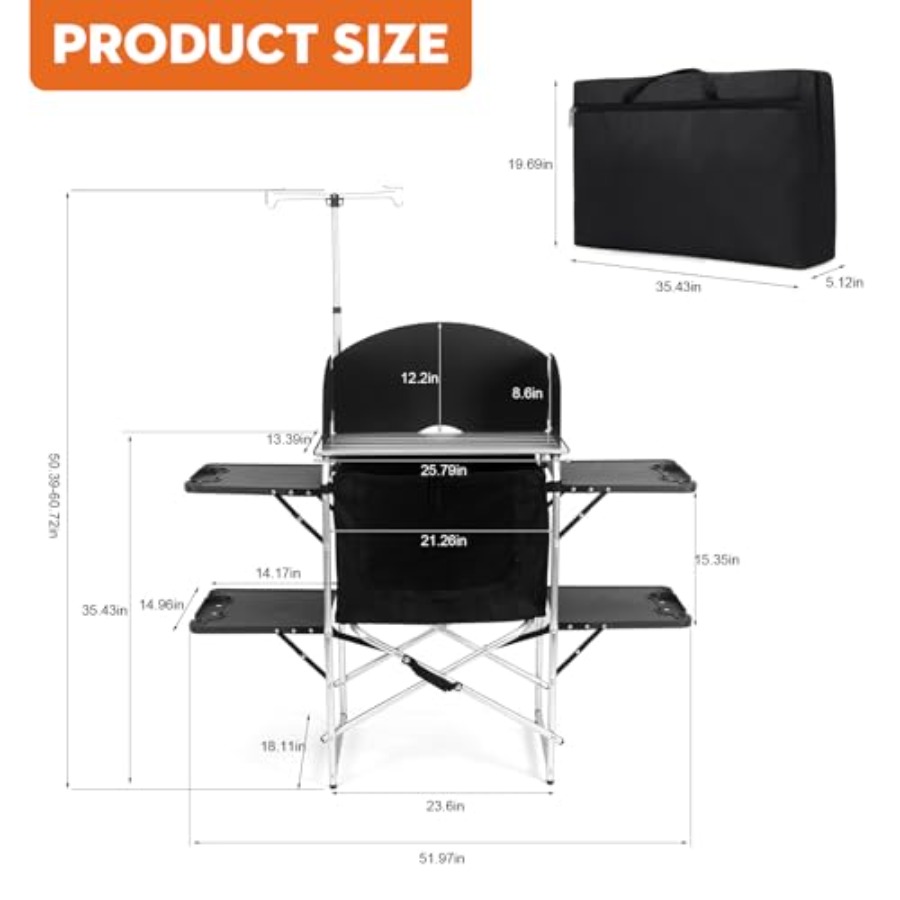 Camping Kitchen Table for Outd - Outdoor Camping Kitchen Setup recensione e prezzo