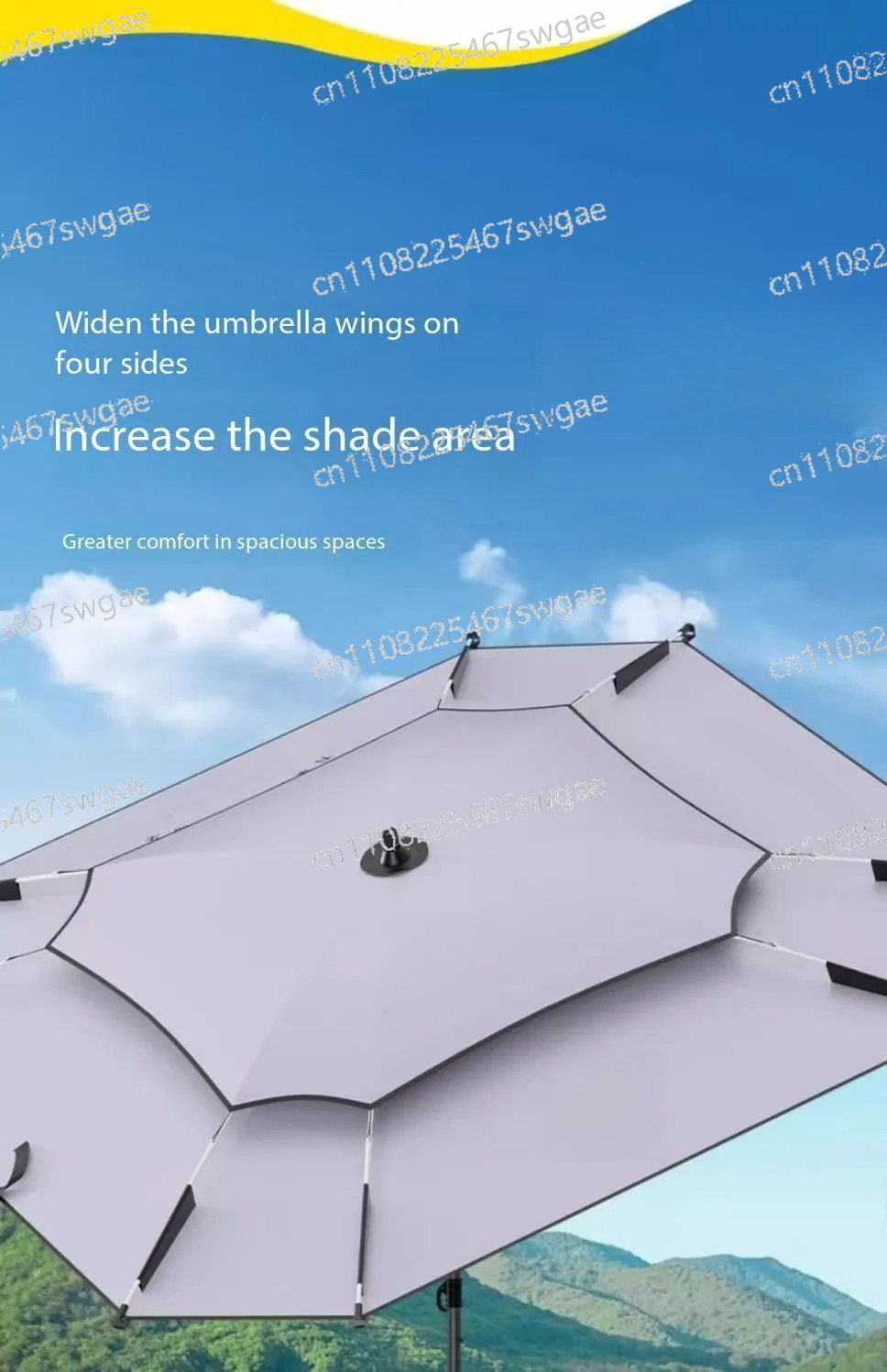 Portable Square Fishing Umbrel - Outdoor Camping Umbrella recensione e prezzo
