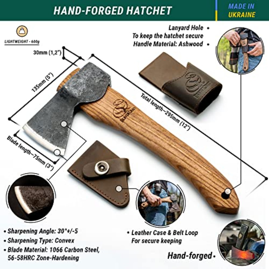 Wood Carving Axe Hatchet with  - Camp Axe Hatchet recensione e prezzo