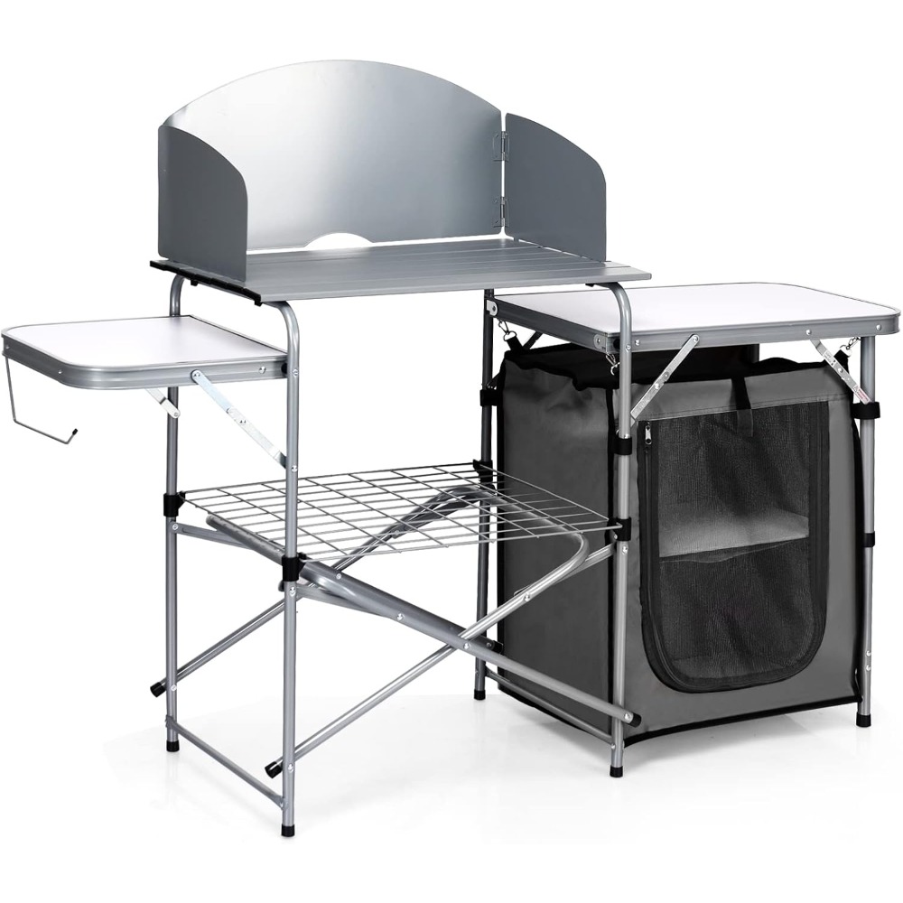 Folding Camping Kitchen Table, - Outdoor Camping Kitchen Setup recensione e prezzo