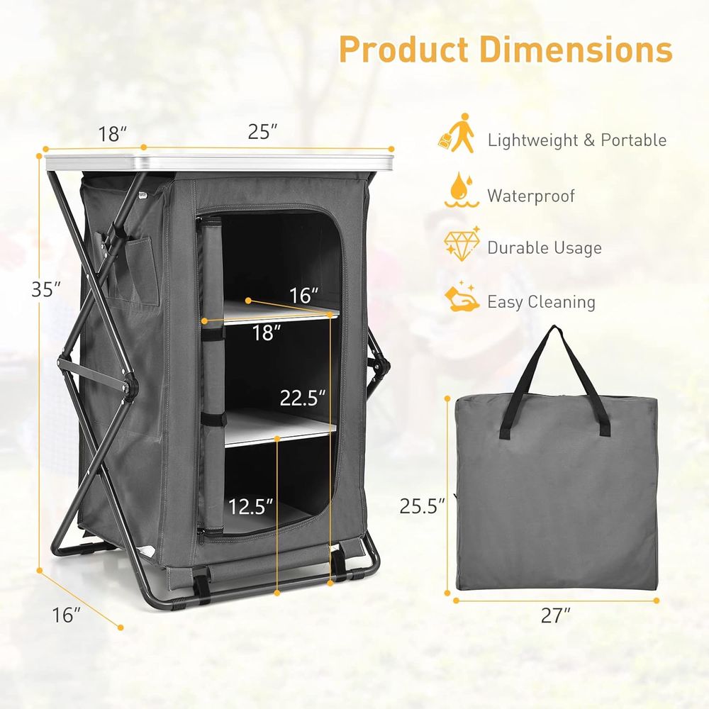 Portable 35 Outdoor Camping Ki - Outdoor Camping Kitchen Setup recensione e prezzo