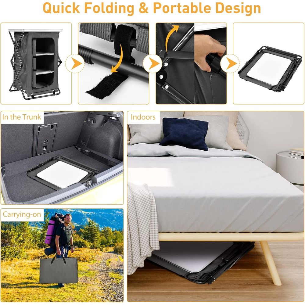Portable 35 Outdoor Camping Ki - Outdoor Camping Kitchen Setup recensione e prezzo