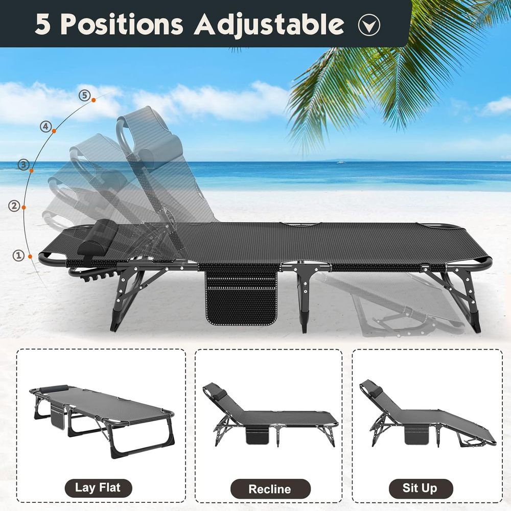 Folding Bed with Mattr, Portab - Camping Outdoor Or Indoor recensione e prezzo