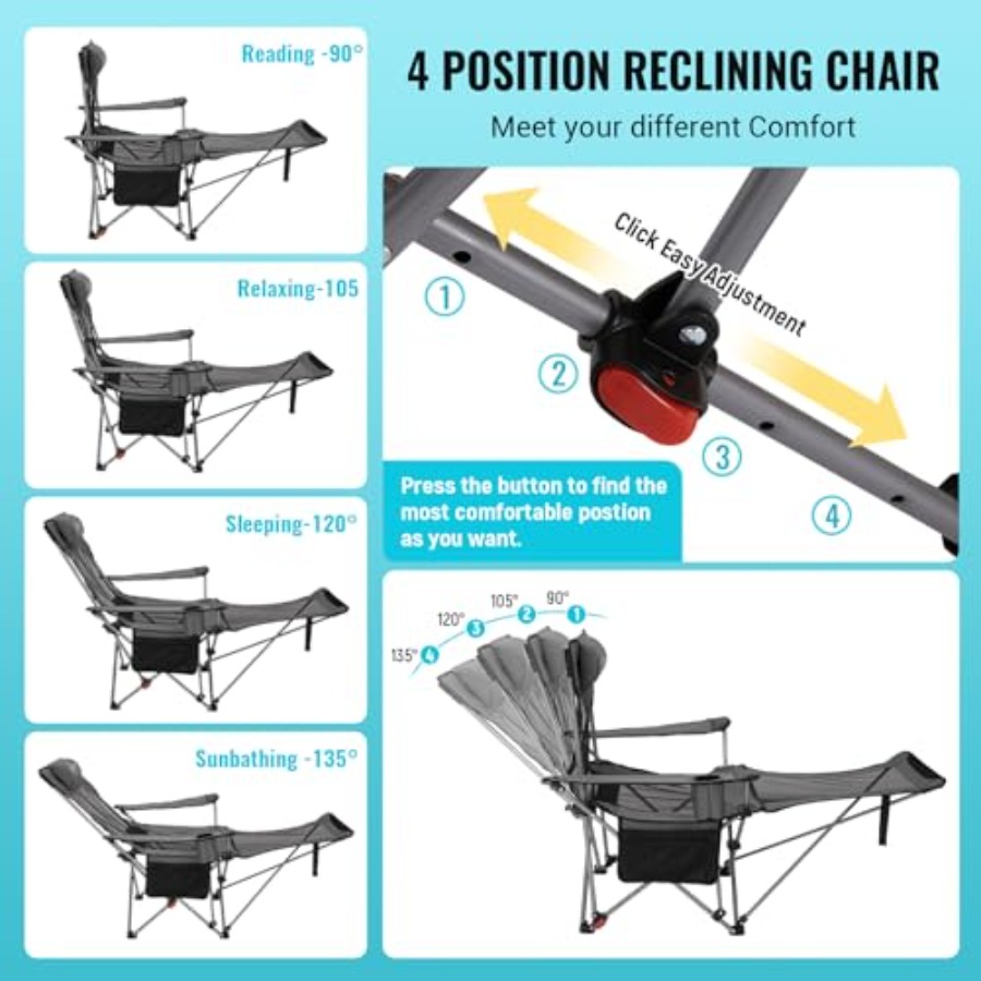 Outdoor 2-in-1 reclining campi - Outdoor Camping Recliner recensione e prezzo