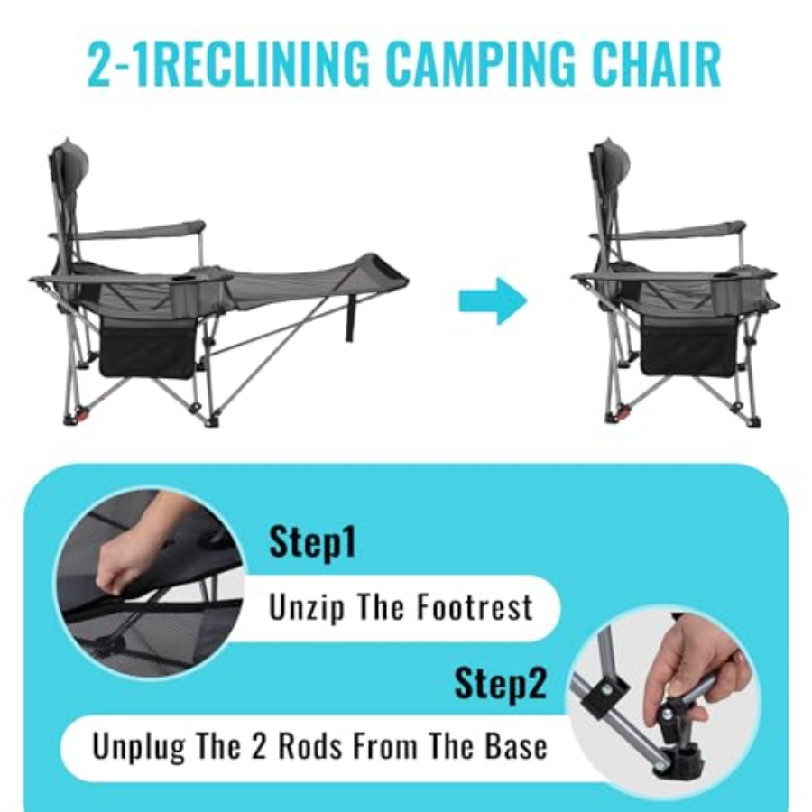 Outdoor 2-in-1 reclining campi - Outdoor Camping Recliner recensione e prezzo