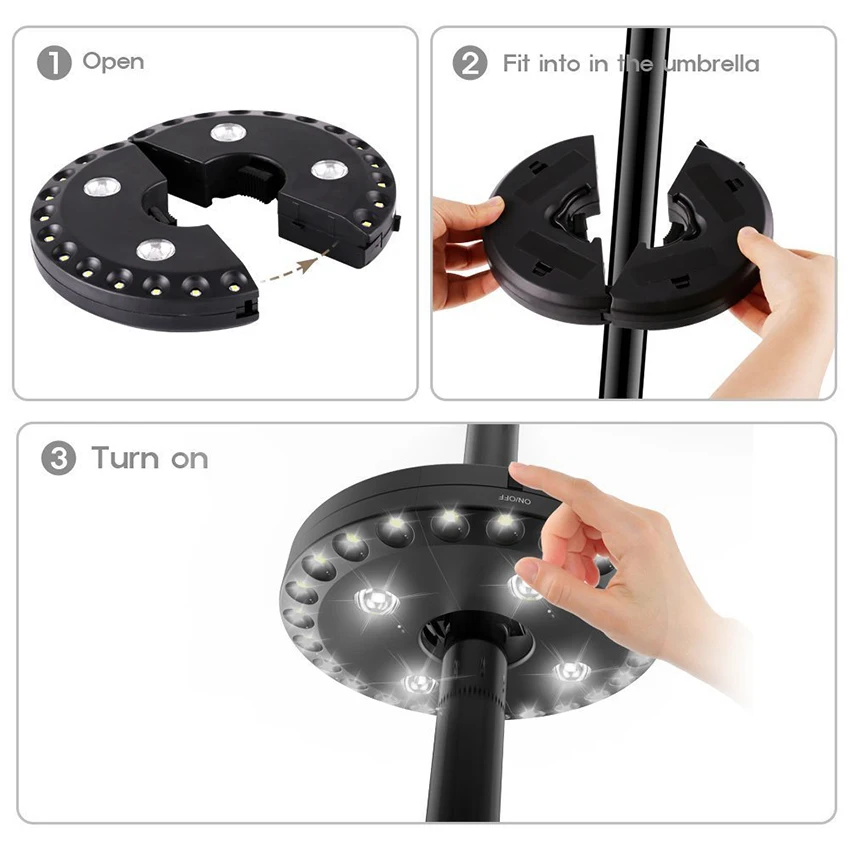Super Bright Umbrella Pole Lig - Outdoor Camping Umbrella recensione e prezzo