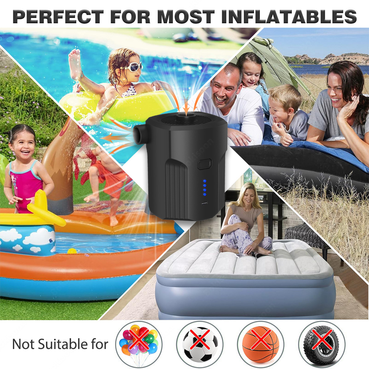 Portable Electric Air Pump for - Outdoor Camping Carpet recensione e prezzo