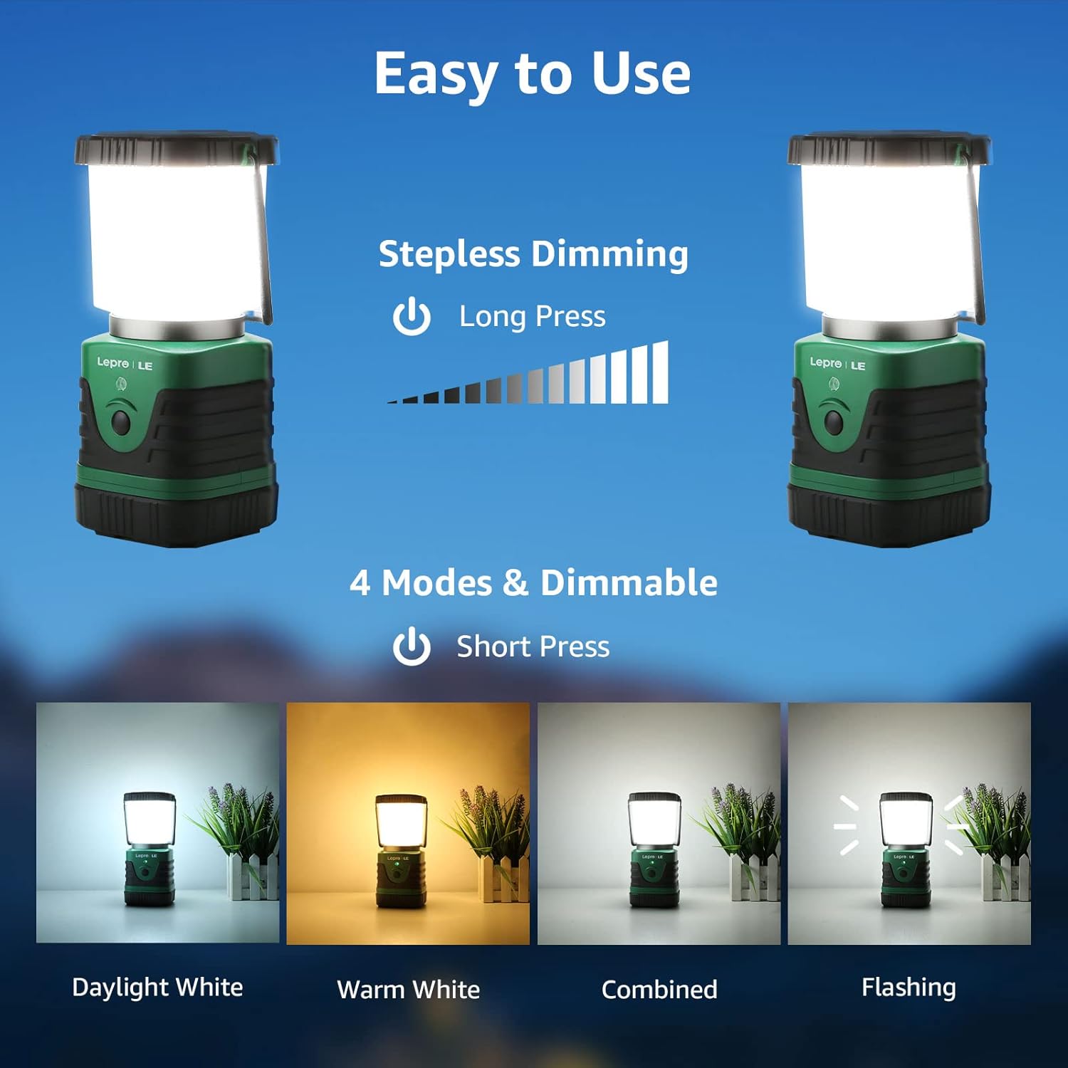 1000LM Rechargeable LED Campin - Camping Lantern recensione e prezzo